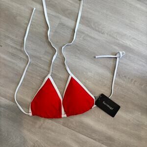 White and red bikini top